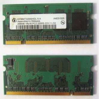 Модуль памяти для ноутбуков 256MB DDR2 SODIMM PC3200 (Артем)